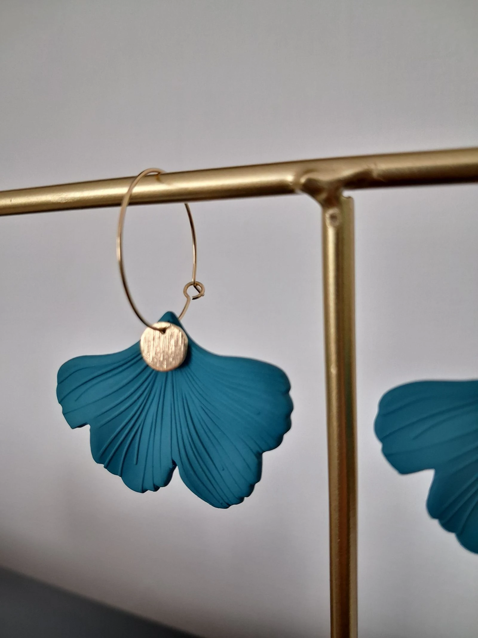 Peacock blue earrings – photo 2